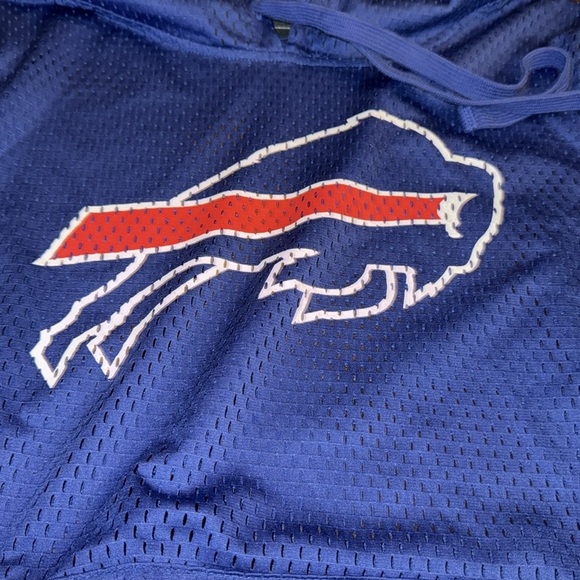 Buffalo Bills Jersey Like Pullover Hoodie Ladies L - Picture 6 of 10